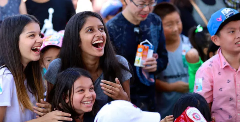 Children enjoying a show