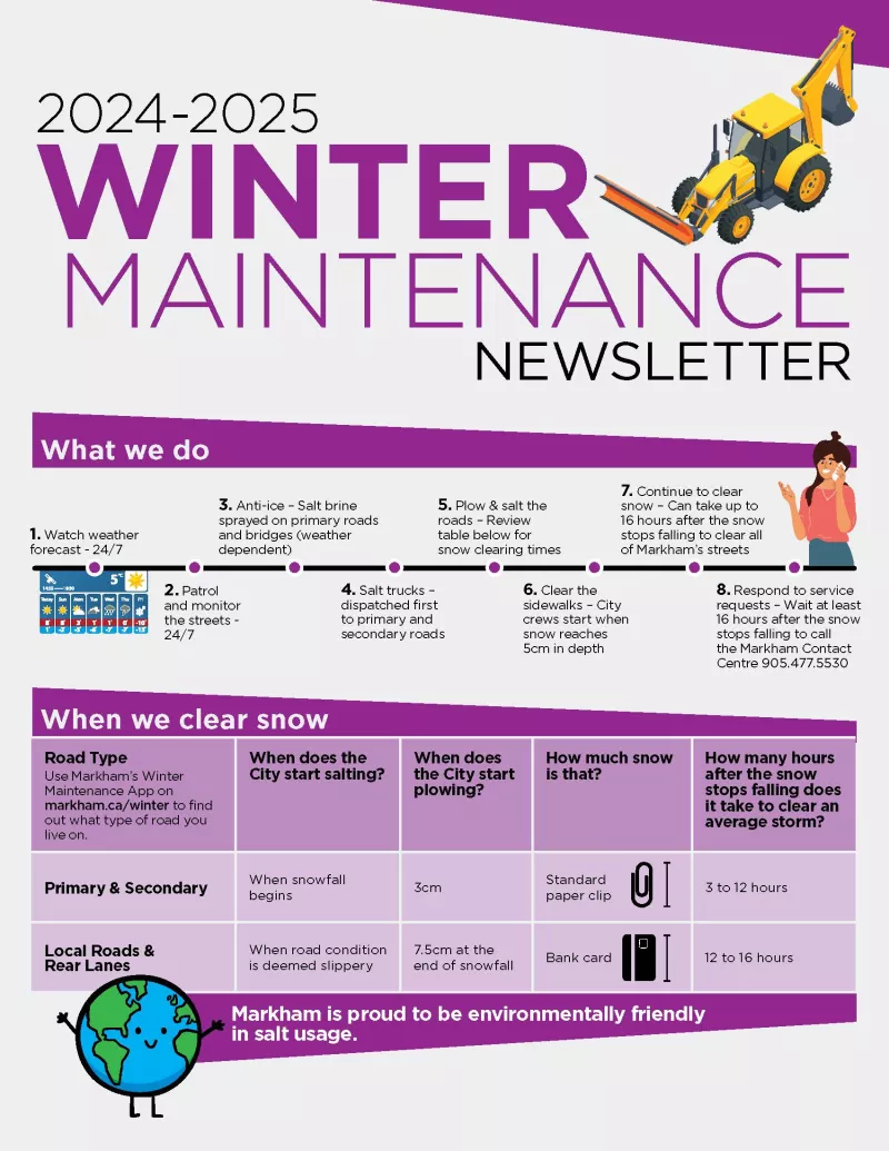 First page of the 2024-2025 Winter Maintenance Newsletter