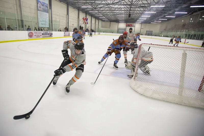 Hockey game.
