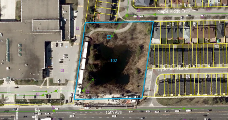 Pond 102 Location Map