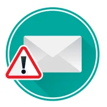Illustration of a notice in front of a letter.