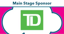Tile that reads: Main stage sponsor, TD