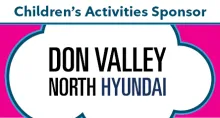 Tile that reads: Children's Activities Sponsor, Don Valley North Hyundai