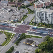 Arial photo of intersection.
