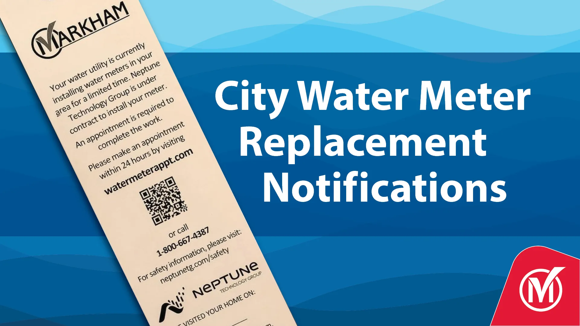 Water meter replacement notification.